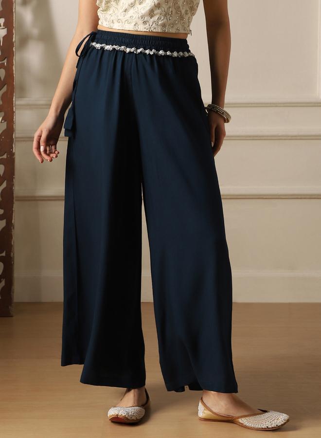 globus Women Wide Leg Palazzo Pants - Image 1
